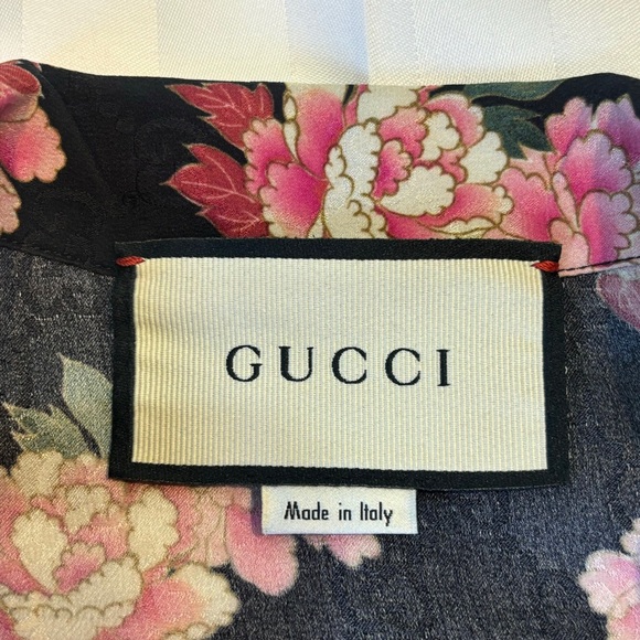 Gucci GG Silk Floral Button Shirt - Picture 4 of 5